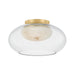 Hudson Valley Canada - LED Flush Mount - Moore - Aged Brass- Union Lighting Luminaires Decor