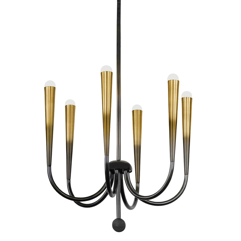 Hudson Valley Canada - Six Light Chandelier - Adley - Gradient Brass- Union Lighting Luminaires Decor