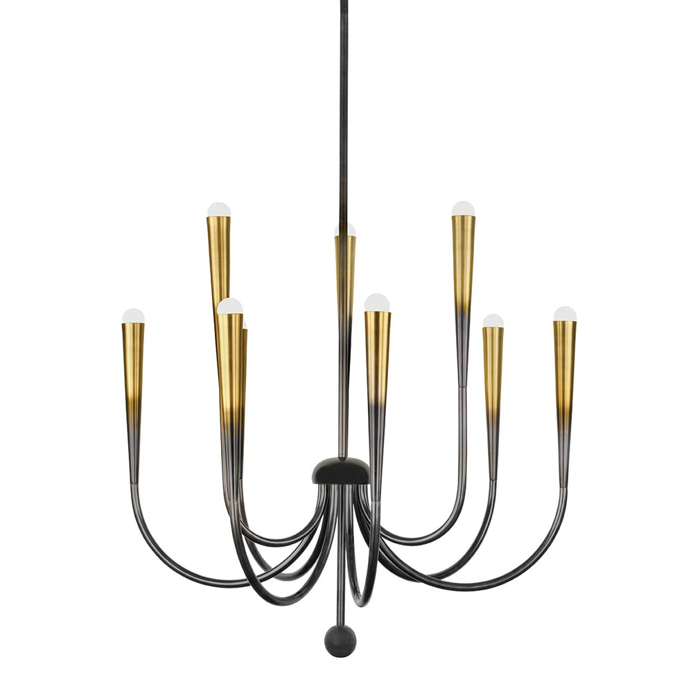 Hudson Valley Canada - Nine Light Chandelier - Adley - Gradient Brass- Union Lighting Luminaires Decor