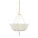 Hudson Valley Canada - Three Light Pendant - Carolina - Aged Brass- Union Lighting Luminaires Decor