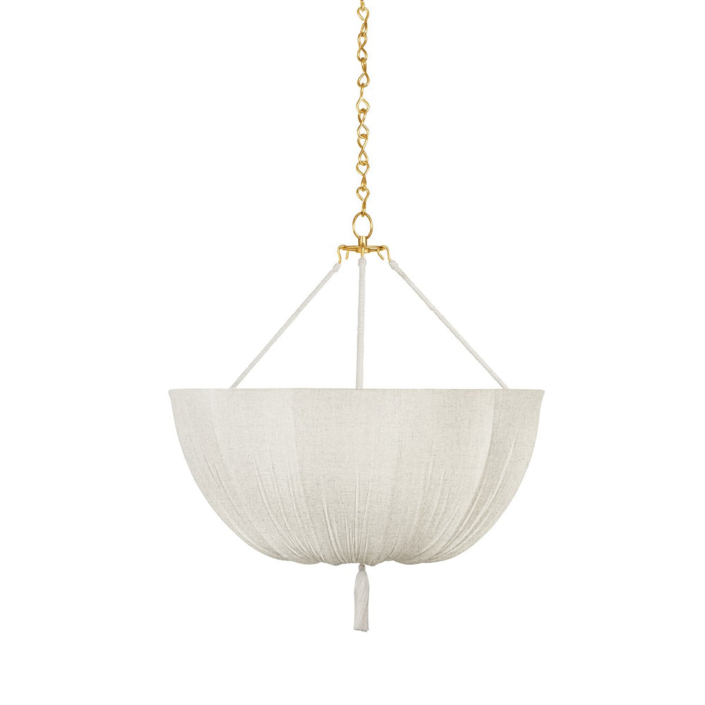 Hudson Valley Canada - Three Light Pendant - Carolina - Aged Brass- Union Lighting Luminaires Decor