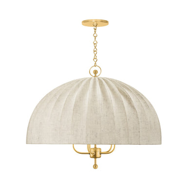 Hudson Valley Canada - Five Light Chandelier - Palmetto - Aged Brass- Union Lighting Luminaires Decor