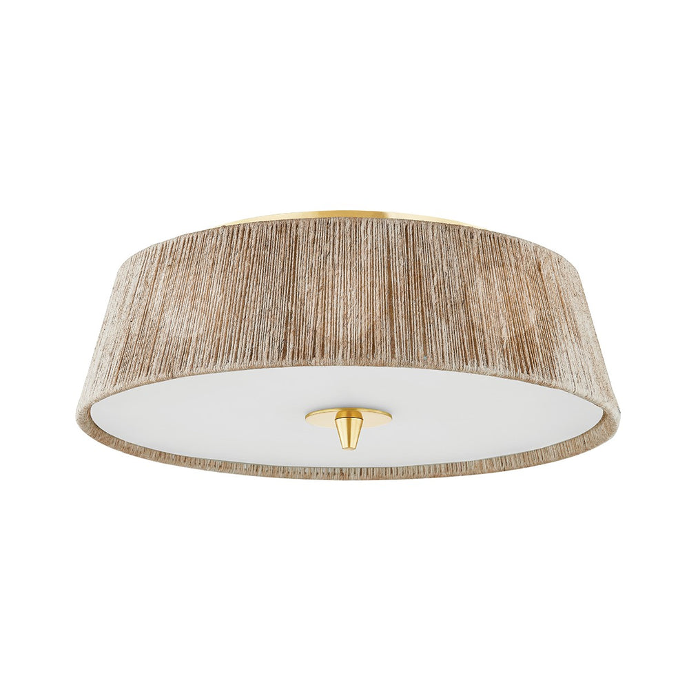 Hudson Valley Canada - Three Light Semi Flush Mount - George - Aged Brass- Union Lighting Luminaires Decor
