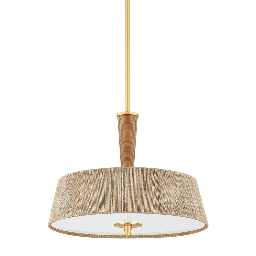 Hudson Valley Canada - Three Light Pendant - George - Aged Brass- Union Lighting Luminaires Decor