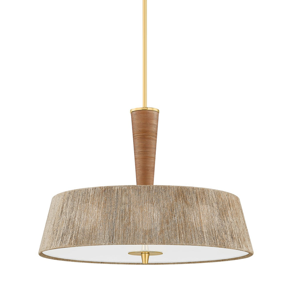 Hudson Valley Canada - Three Light Pendant - George - Aged Brass- Union Lighting Luminaires Decor