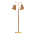 Hudson Valley Canada - Two Light Floor Lamp - Ruthin - Aged Brass- Union Lighting Luminaires Decor