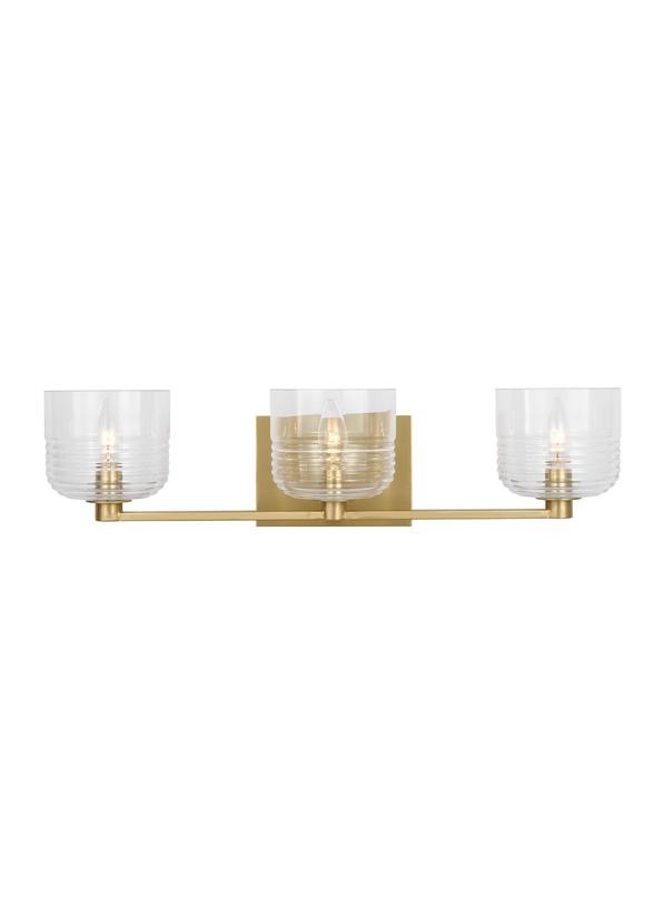 Visual Comfort Studio Canada - Three Light Vanity - Lochdale - Satin Brass- Union Lighting Luminaires Decor