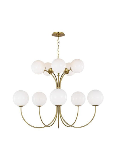 Visual Comfort Studio Canada - Ten Light Chandelier - Noemie - Burnished Brass- Union Lighting Luminaires Decor
