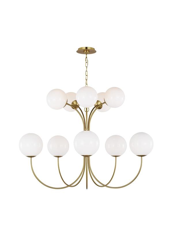 Visual Comfort Studio Canada - Ten Light Chandelier - Noemie - Burnished Brass- Union Lighting Luminaires Decor