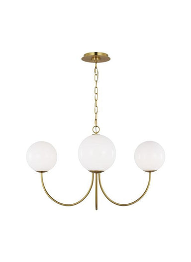 Visual Comfort Studio Canada - Three Light Chandelier - Noemie - Burnished Brass- Union Lighting Luminaires Decor