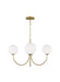 Visual Comfort Studio Canada - Three Light Chandelier - Noemie - Burnished Brass- Union Lighting Luminaires Decor