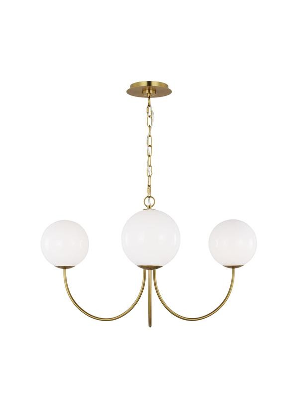 Visual Comfort Studio Canada - Three Light Chandelier - Noemie - Burnished Brass- Union Lighting Luminaires Decor