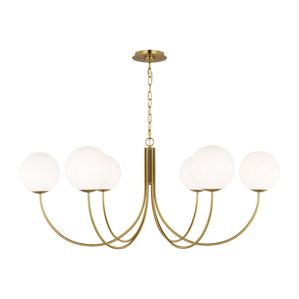Visual Comfort Studio Canada - Six Light Chandelier - Noemie - Burnished Brass- Union Lighting Luminaires Decor