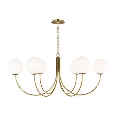 Visual Comfort Studio Canada - Six Light Chandelier - Noemie - Burnished Brass- Union Lighting Luminaires Decor