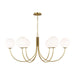 Visual Comfort Studio Canada - Six Light Chandelier - Noemie - Burnished Brass- Union Lighting Luminaires Decor