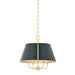 Hudson Valley Canada - Four Light Chandelier - Cambridge - Aged Brass/Soft Studio Green- Union Lighting Luminaires Decor