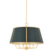 Hudson Valley Canada - Six Light Chandelier - Cambridge - Aged Brass/Soft Studio Green- Union Lighting Luminaires Decor