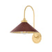 Hudson Valley Canada - One Light Wall Sconce - Clivedon - Aged Brass/Soft Crimson- Union Lighting Luminaires Decor
