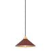 Hudson Valley Canada - One Light Pendant - Clivedon - Aged Brass/Soft Crimson- Union Lighting Luminaires Decor