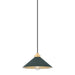 Hudson Valley Canada - One Light Pendant - Clivedon - Aged Brass/Soft Studio Green- Union Lighting Luminaires Decor