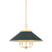 Hudson Valley Canada - Five Light Chandelier - Clivedon - Aged Brass/Soft Studio Green- Union Lighting Luminaires Decor