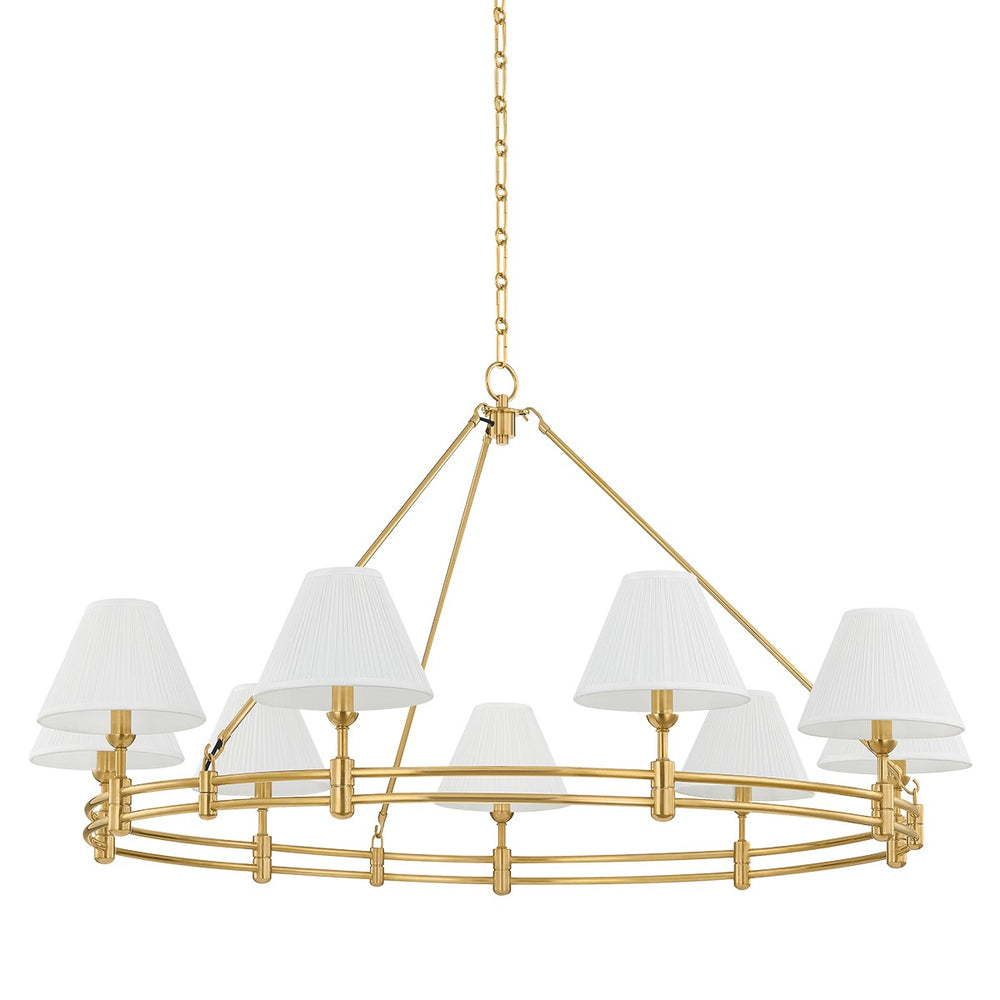 Hudson Valley Canada - Nine Light Chandelier - Howard - Aged Brass- Union Lighting Luminaires Decor