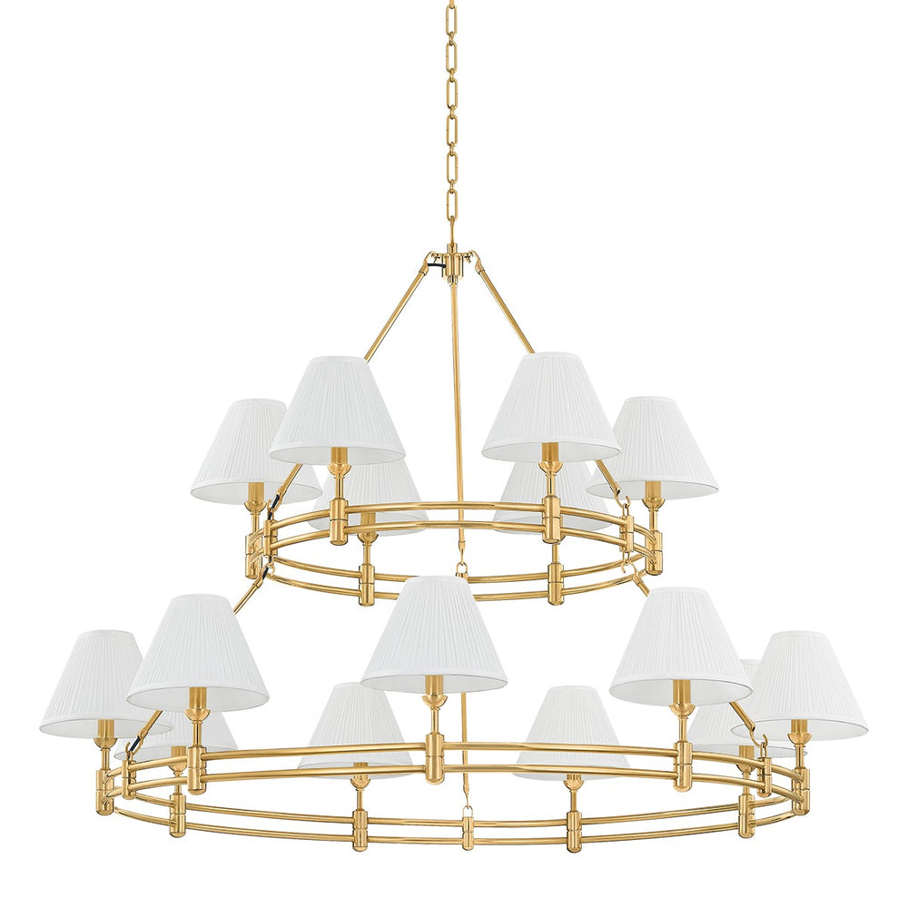 Hudson Valley Canada - 15 Light Chandelier - Howard - Aged Brass- Union Lighting Luminaires Decor