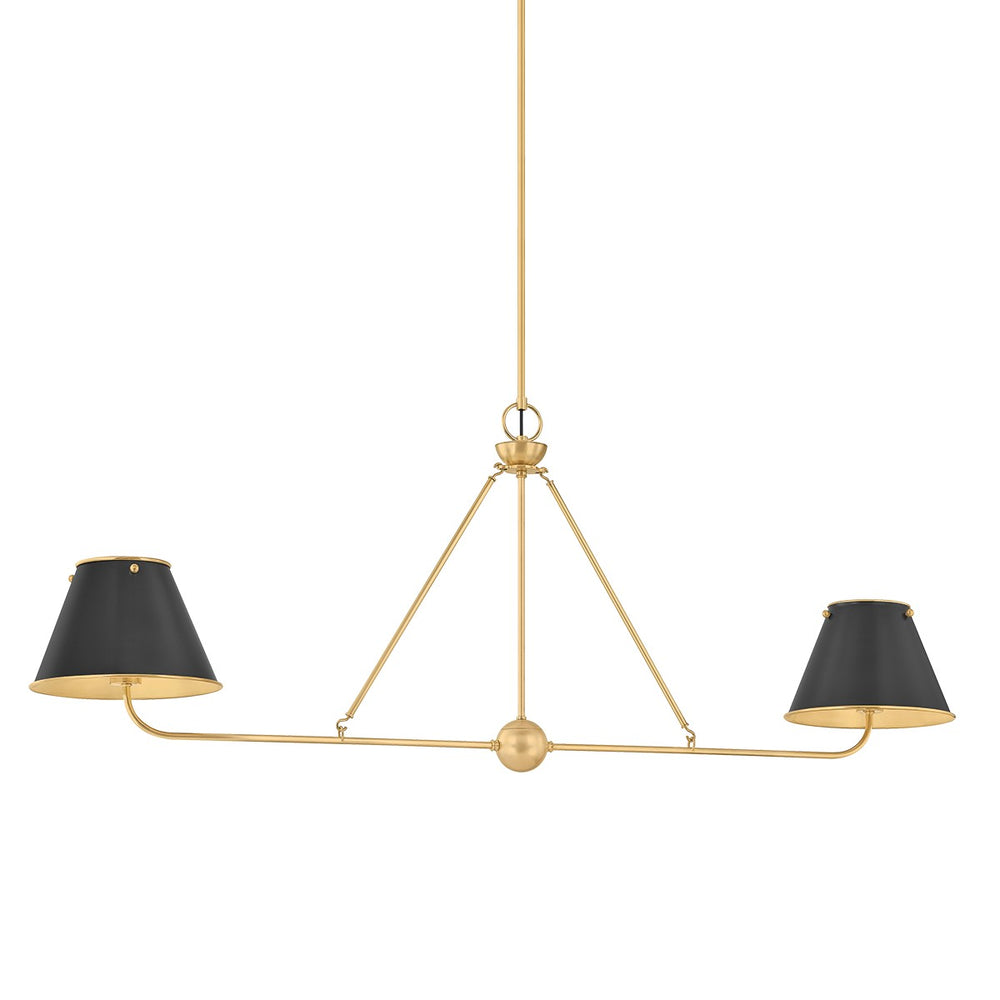 Hudson Valley Canada - Two Light Linear - Burghley - Aged Brass/Distressed Bronze- Union Lighting Luminaires Decor