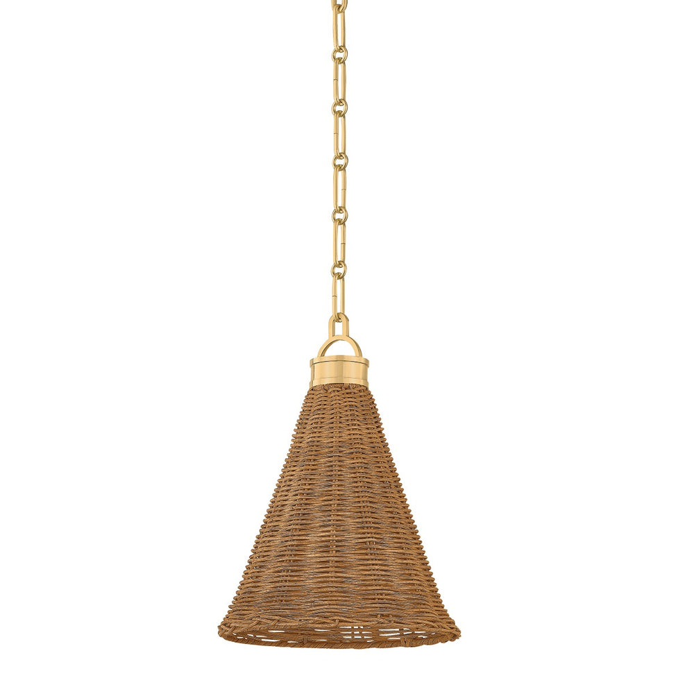 Hudson Valley Canada - One Light Pendant - Kensington - Aged Brass- Union Lighting Luminaires Decor
