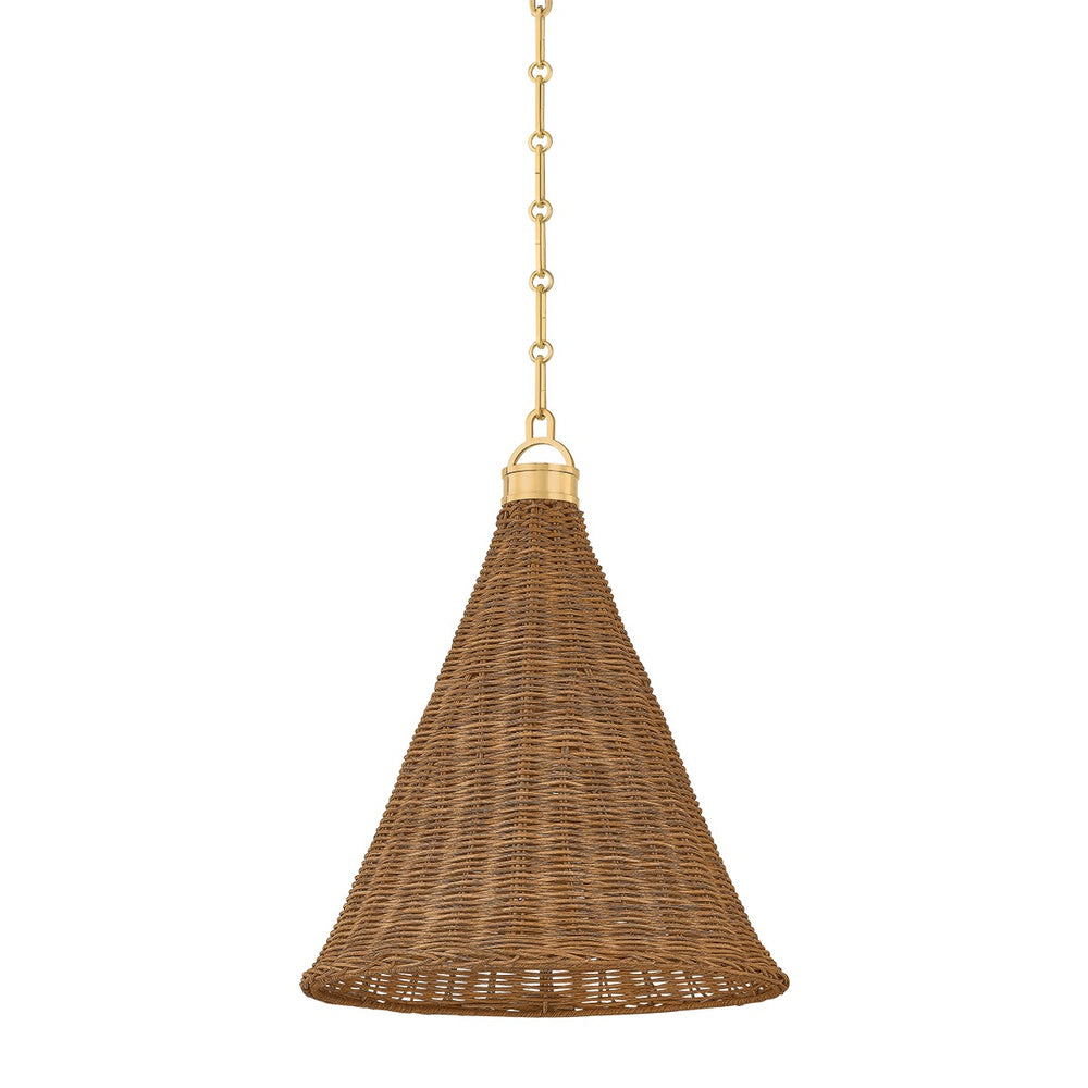 Hudson Valley Canada - One Light Pendant - Kensington - Aged Brass- Union Lighting Luminaires Decor