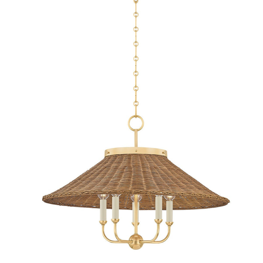 Hudson Valley Canada - Five Light Chandelier - Kensington - Aged Brass- Union Lighting Luminaires Decor