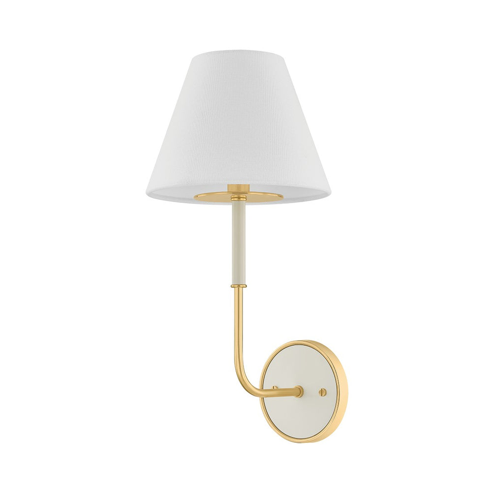 Hudson Valley Canada - One Light Wall Sconce - Wedgewood - Aged Brass/Off-White- Union Lighting Luminaires Decor