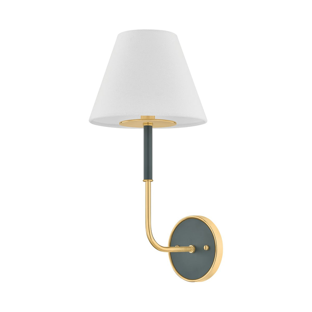 Hudson Valley Canada - One Light Wall Sconce - Wedgewood - Aged Brass/Soft Studio Green- Union Lighting Luminaires Decor