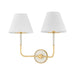 Hudson Valley Canada - Two Light Wall Sconce - Wedgewood - Aged Brass/Off-White- Union Lighting Luminaires Decor