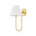 Hudson Valley Canada - One Light Wall Sconce - Hawthorne - Aged Brass- Union Lighting Luminaires Decor