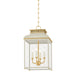 Hudson Valley Canada - Four Light Lantern - Houghton - Aged Brass/Off-White- Union Lighting Luminaires Decor