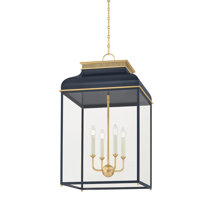 Hudson Valley Canada - Four Light Lantern - Houghton - Aged Brass- Union Lighting Luminaires Decor