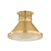 Hudson Valley Canada - One Light Flush Mount - Highclere - Aged Brass- Union Lighting Luminaires Decor
