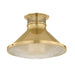 Hudson Valley Canada - One Light Flush Mount - Highclere - Aged Brass- Union Lighting Luminaires Decor