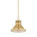 Hudson Valley Canada - One Light Pendant - Highclere - Aged Brass- Union Lighting Luminaires Decor