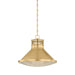 Hudson Valley Canada - One Light Pendant - Highclere - Aged Brass- Union Lighting Luminaires Decor