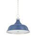 Hudson Valley Canada - Four Light Pendant - Painted No. 1 - Polished Nickel/Soft French Blue- Union Lighting Luminaires Decor