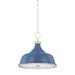 Hudson Valley Canada - Three Light Pendant - Painted No. 1 - Polished Nickel/Soft French Blue- Union Lighting Luminaires Decor