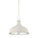 Hudson Valley Canada - Three Light Pendant - Painted No. 1 - Polished Nickel/Off-White- Union Lighting Luminaires Decor
