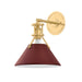 Hudson Valley Canada - One Light Wall Sconce - Painted No. 2 - Aged Brass/Soft Crimson- Union Lighting Luminaires Decor