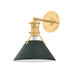 Hudson Valley Canada - One Light Wall Sconce - Painted No. 2 - Aged Brass/Soft Studio Green- Union Lighting Luminaires Decor