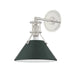 Hudson Valley Canada - One Light Wall Sconce - Painted No. 2 - Polished Nickel/Soft Studio Green- Union Lighting Luminaires Decor