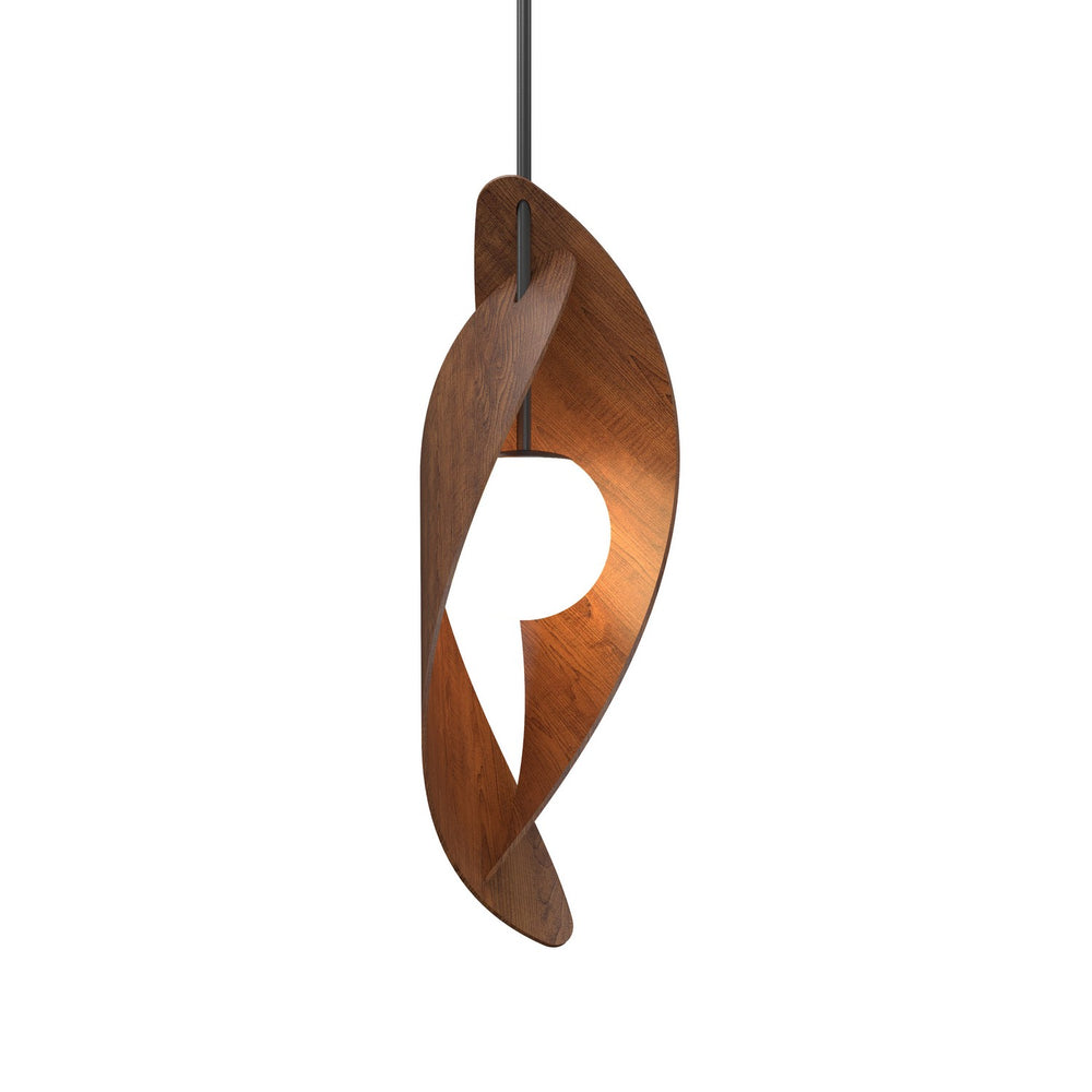 Accord Lighting - One Light Pendant - Oyster - Imbuia- Union Lighting Luminaires Decor