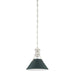 Hudson Valley Canada - One Light Pendant - Painted No. 2 - Polished Nickel/Soft Studio Green- Union Lighting Luminaires Decor