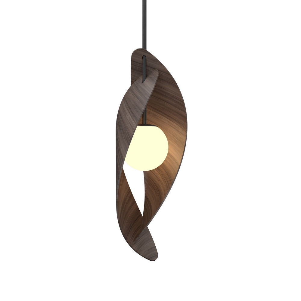 Accord Lighting - One Light Pendant - Oyster - American Walnut- Union Lighting Luminaires Decor